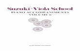 Suzuki Viola School - Ac.piano Vol.06