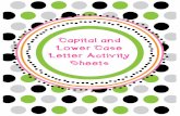 Kindergarten Capital and Lowercase Letter Activity Sheets