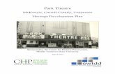 Park Theatre, McKenzie, Carroll County, Tennessee, Heritage Development Plan