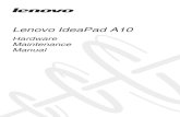 Lenovo IdeaPad A10 Hardware Maintenance Manual Service