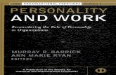 Personality and Work Reconsidering the Role of Personality in Organizations - Murray R. Barrick