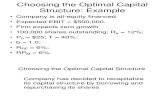 Choosing the Optimal Capital Structure-Example Chapter 16
