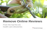 How to Remove Reviews from the Top 5 Healthcare Directories