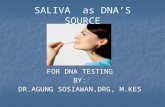 SALIVA  as DNA’S SOURCE