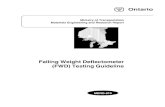 Falling Weight Deflectometer  (FWD) Testing Guideline