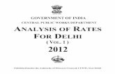 Analysis of Rate for Delhi - 2012 [Vol_- I ].