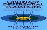 Morris Tenenbaum, Harry Pollard Ordinary Differential Equations Dover Books on Mathematics 1985