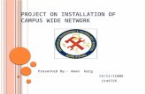 project report on installation of campus wide network