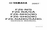 Yamaha FZ6 2007 ALL VERSIONS Service Manual
