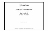 Konica Finisher-Stapler FS-109 Parts and Service Manual