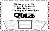 Factors Multiples Prime and Composite Number Quiz