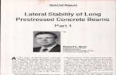 Lateral Stability of Long Prestressed Concrete Beams - Part 1