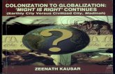 Colonization to Globalization - Zeenath Kausar