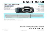 Sony Dslr-A350 Service Manual Ver 1.8