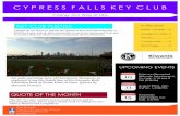 Cypress Falls Key Club July Newsletter