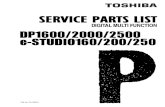 Toshiba E-studio 160 200 250 Dp-1600 2000 2500 Pc