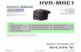 Sony Hvr-mrc1 Service Manual Ver 1.2 2009.03 Rev-2 (9-852-266-13)