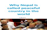 Why Nepal is Called Peaceful Country in the World