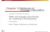 Chapter 12 Methods of Dosage Calculation