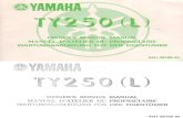 Owner's Service Manua Yamahal TY250 (L)