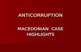 MACEDONIA Anticorruption