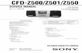 Sony Cfd z500 z501 z550 Service Manual