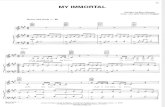 Evanescence My Immortal Violin and Piano Sheets