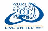 2013 Women's Leadership Council Membership Directory