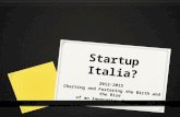 Startup Italia? 2012-2015 Charting and Fostering the Birth and the Rise of an Innovation Ecosystem