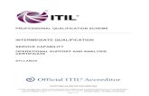 The ITIL Intermediate Qualification Operational Support and Analysis Certificate Syllabus v5.4