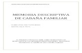 MEMORIA DESCRIPTIVA DE CABAÑA FAMILIAR