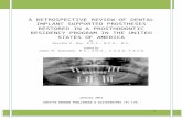 A Retrospective Review of Dental Implant Supported Prostheses Restored in a Prosthodontic Residency Program in the United States of America