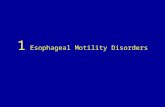 1 esophageal motility disorders