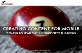 Creating content for mobile