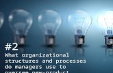 What organizational structures and processes do managers use to oversee new product development