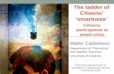 The ladder of Citizens ‘smartness’ Citizens participation in smart cities - 12th CONTECSI