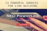 13 powerful sources for link building