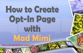How to create an opt-in page using Mad Mimi