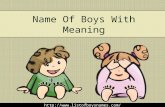 Name of boys with meaning