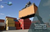 New Or Used Shipping Containers Made Accessible With Containers First