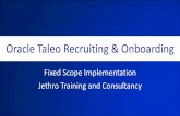 Oracle taleo recruitment & onboarding fixed services offering implementation