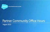 Partner Community Office Hours (August 5, 2015)