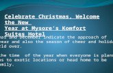 Celebrate Christmas, Welcome the New Year at Mysore’s Komfort Suites Hotel