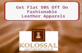 Get flat 50% off on fashionable leather apparels