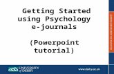 Psychology journals introduction