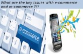 What are the key issues with e commerce and m-commerce
