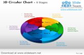 3 d pie chart circular with hole in center 6 stages style 2 powerpoint presentation slides and ppt templates