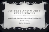 My best and worst experiences