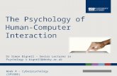 The Psychology ofHuman-Computer Interaction