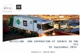 Waste Recycling - Separation at Source Presentation - September  2014